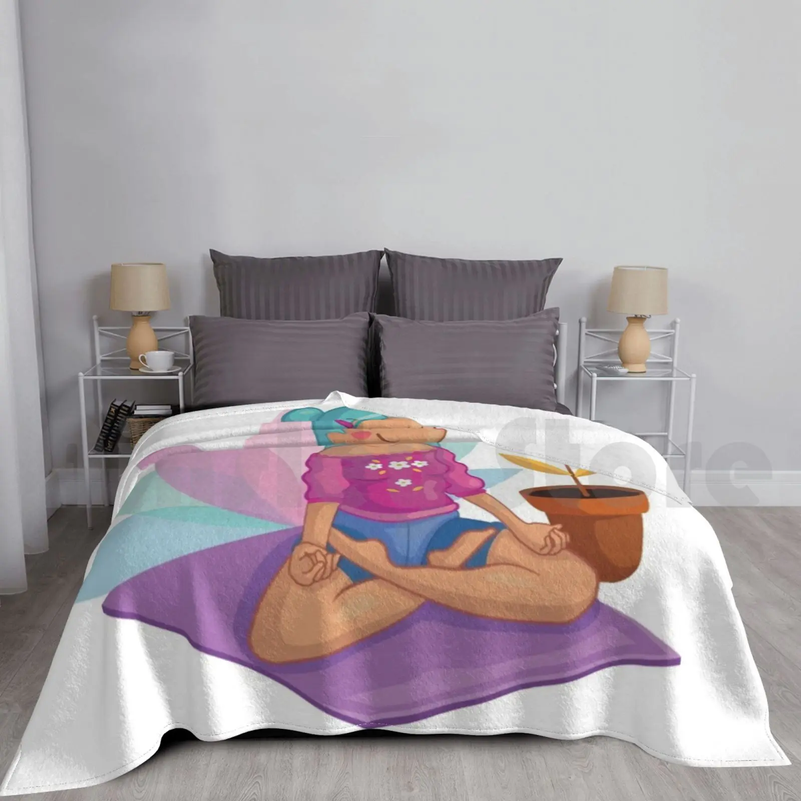 

Дышащее одеяло .... let Go для дивана-кровати путешествия йога медитация пляж дзен любовь солнце буддизм мир лето синий крутой