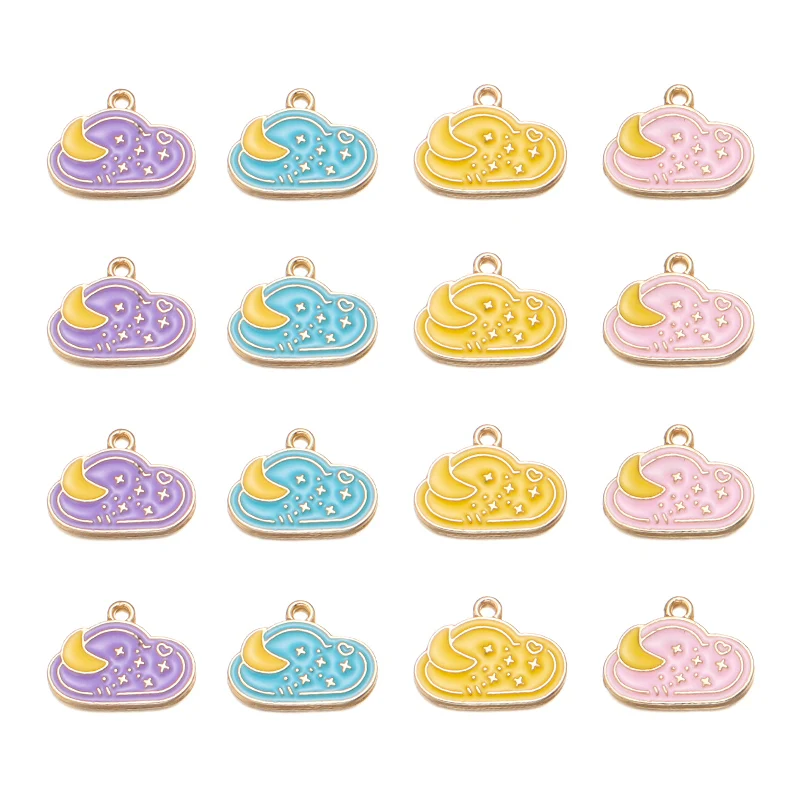 

20pcs/lot Alloy Enamel Cloud Charm Jewelry Accessories For Bracelet Necklace Pendant Making Supplies