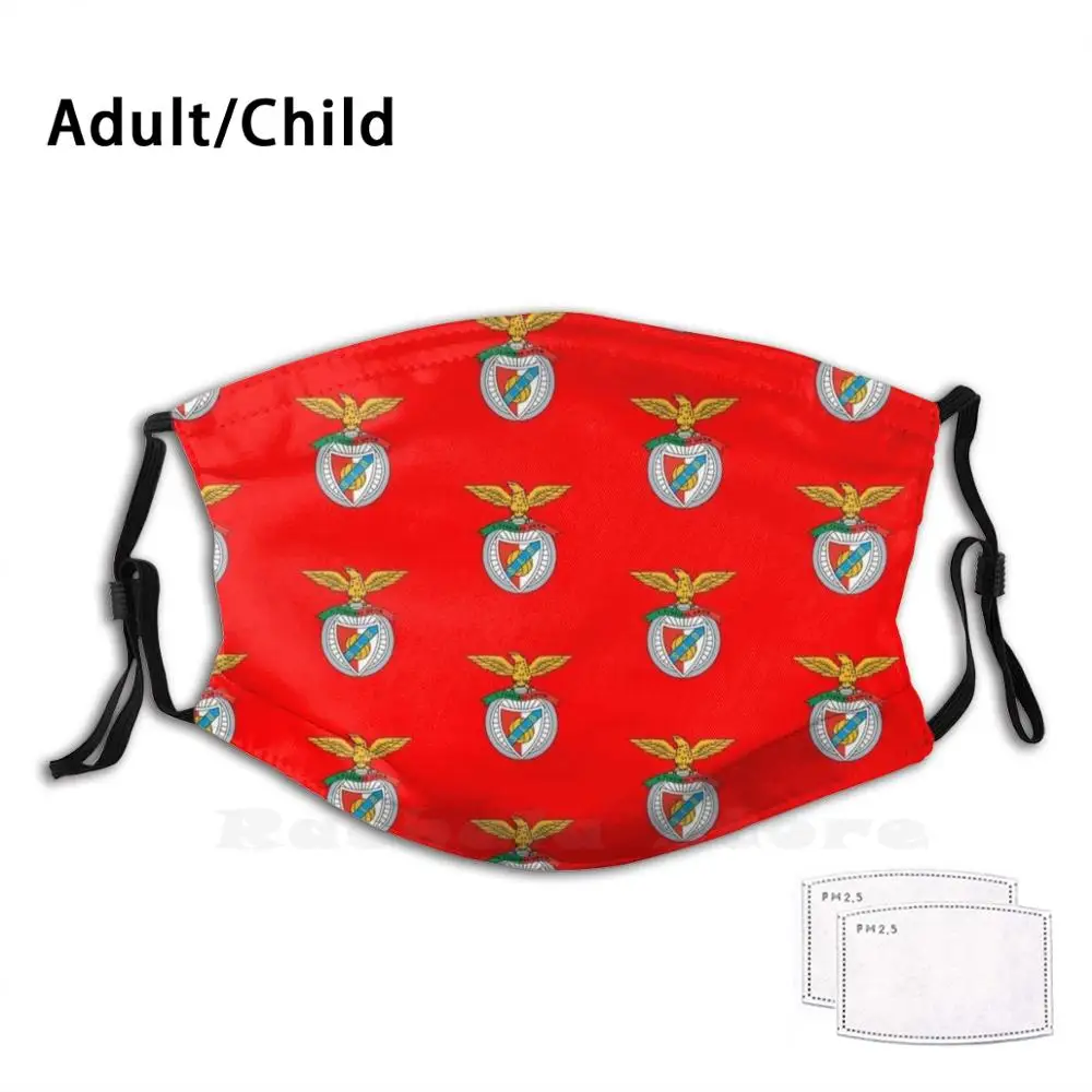 

Benfica Funny Print Reusable Pm2.5 Filter Face Mask Benfica