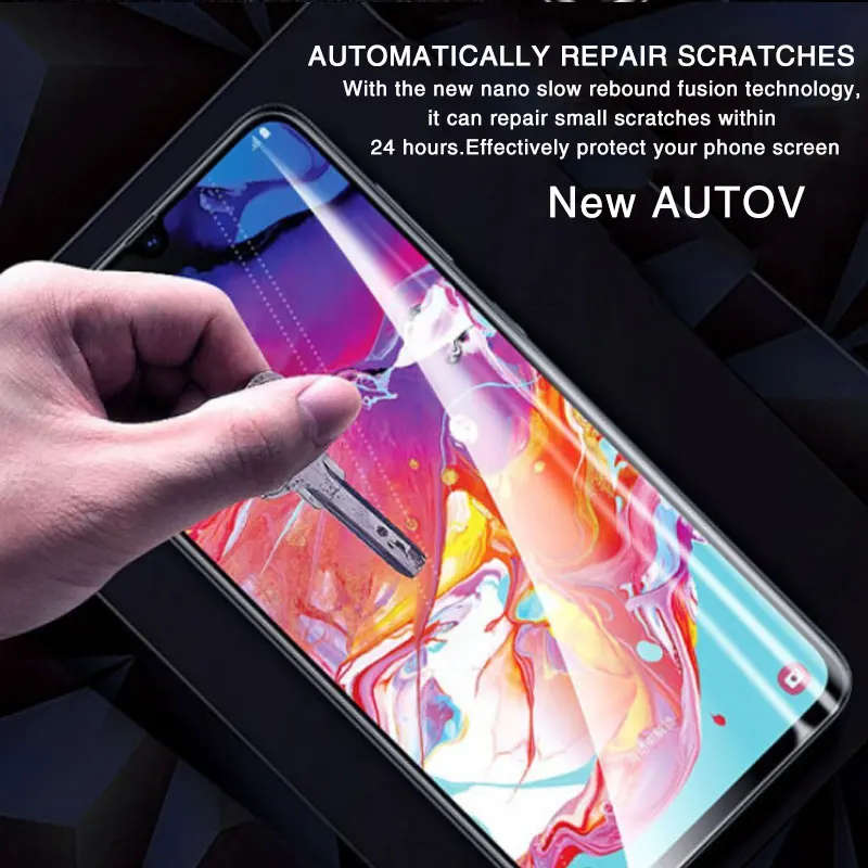 500D полная Защита экрана для samsung galaxy A10 A20 A30 A50 A70 Защитная Гидрогелевая пленка S8 S9 S10 Plus S10e без стекла