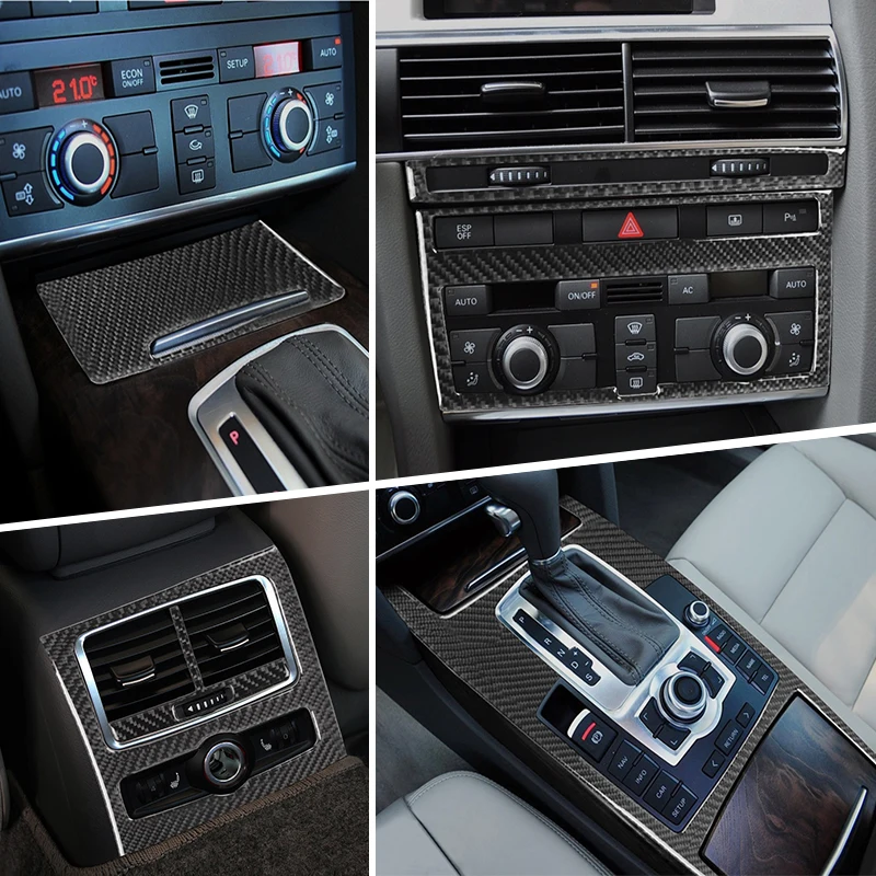 

Стайлинг автомобиля из углеродного волокна, кнопки переключения передач в салоне, CD-панель, декоративная крышка, отделка, наклейки, аксессуары для Audi A6 C5 C6