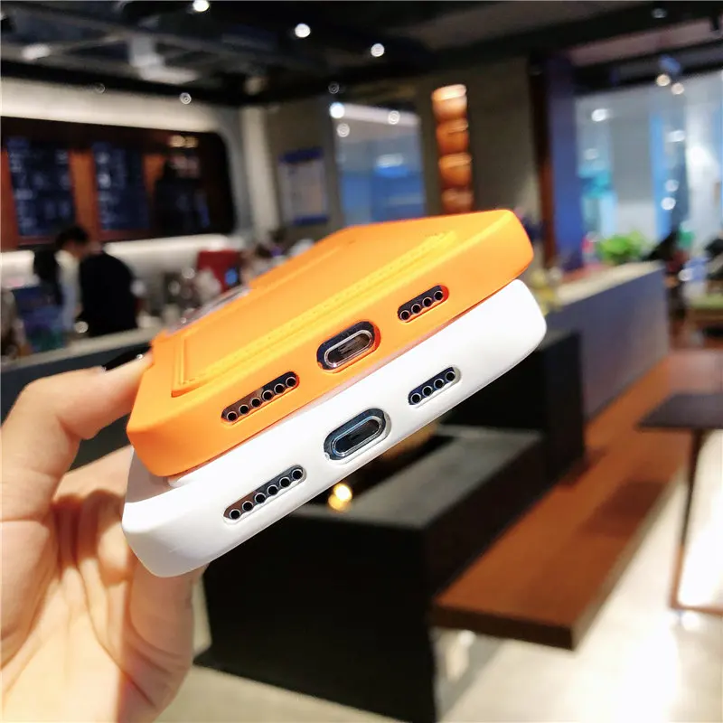 

Candy Color Card Bag Phone Case For iPhone 12 Pro Max 11 12Mini XR XS Max X 7 8 Plus 11Pro Soft Wallet Shockproof Cover