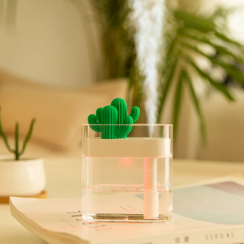 

Портативный увлажнитель воздуха ELOOLE USB Cactus, прозрачный увлажнитель воздуха светильник кой, емкость 160 мл, распылитель тумана для комнаты, до...