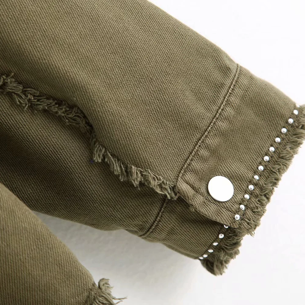 Женская джинсовая куртка на пуговицах осенняя байкерская оверсайз с длинным