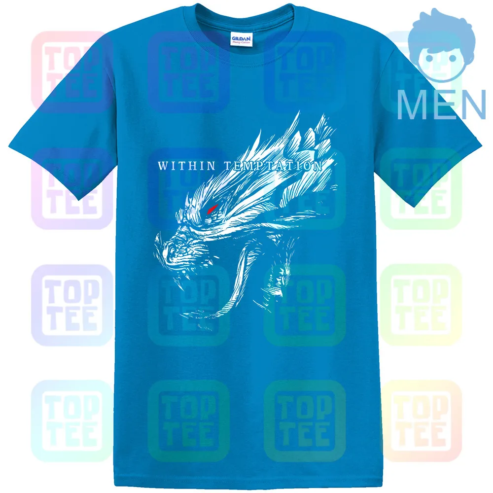 MEN-ROYAL BLUE Черная футболка с симфонической металлической лентой NIGHTWISH - Цвет: MEN-ROYAL BLUE
