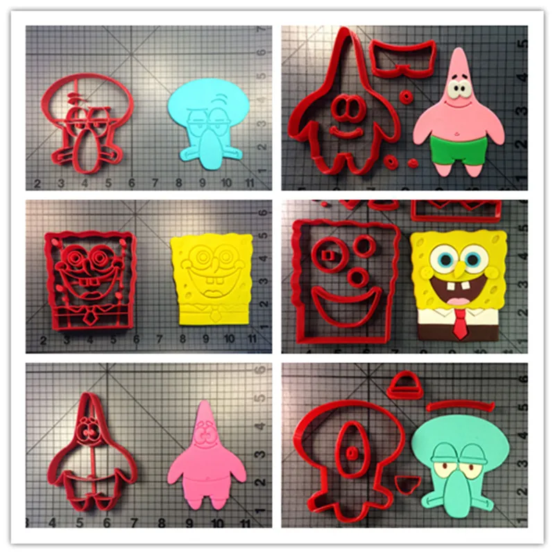 Мультяшный персонаж Губка Боб Квадратные Штаны Патрик Звезда помадка резак для