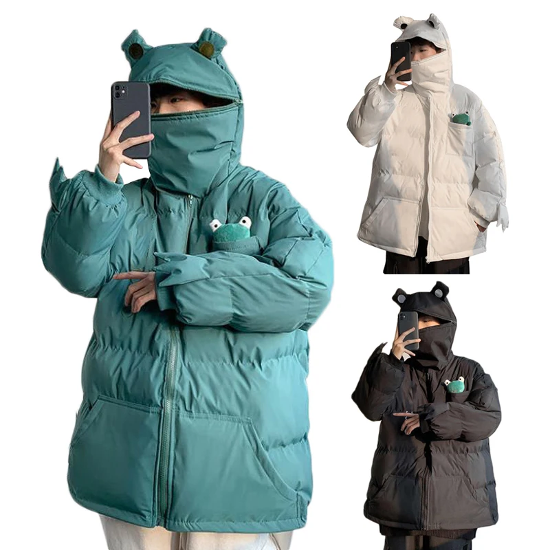 

Пальто с капюшоном и застежкой-молнией «глаза лягушки»