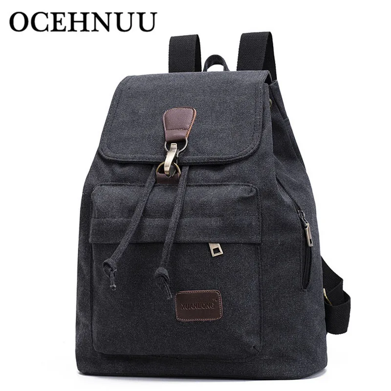 

OCEHNUU Canvas Backpack Women School Bag For Teenagers Girls Boys Student Bagpack Women Travel Rucksack Backpack Female Plecaki