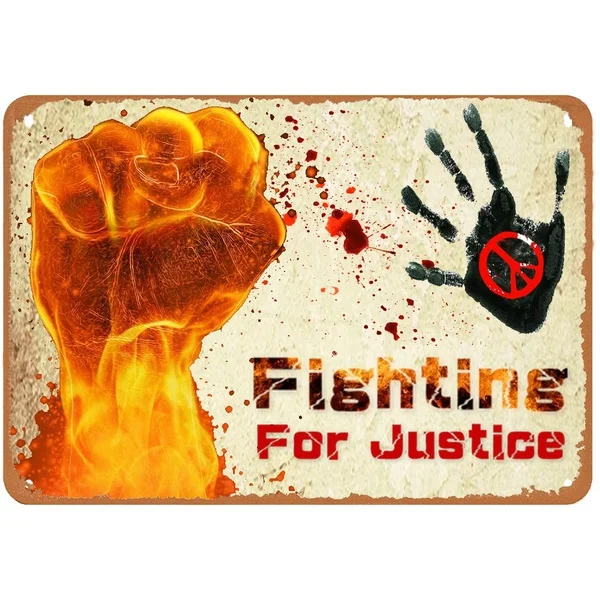 

Новый Винтажный Ретро металлический жестяной знак файтинг за справедливость наружный гараж улица и дома Бар Клуб ретаурант настенные деко...