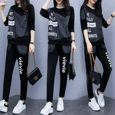 Спортивный костюм для женщин джинсовый сшитый повседневный большого размера