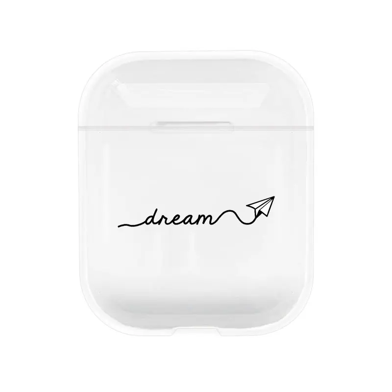 Милый чехол для Apple airpods чехол мультфильм путешествия слово mapпрозрачный Bluetooth наушники чехол для Airpods наушники мягкий чехол