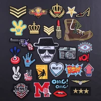 military badge embroidered iron on patch sewing patches diy clothes sticker applique for clothing garment accessories for jacket