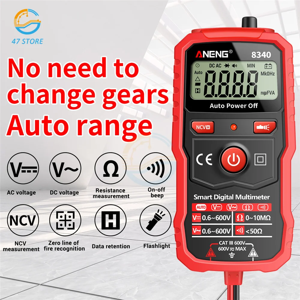 

ANENG 8340 Digital Multimeter Voltmeter 1999 AC NCV Tester for Counting Household Circuit Maintenance for Home Circuit Repair