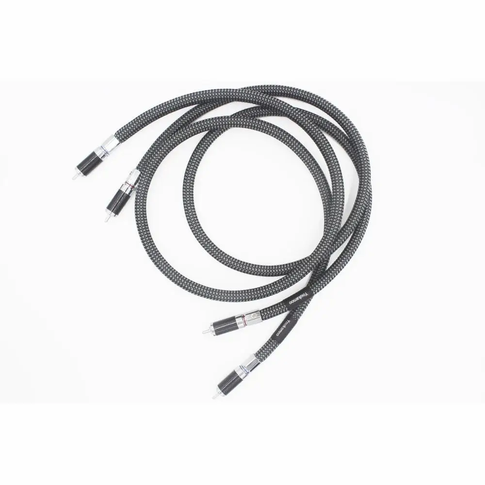 Youkamoo [большой RCA] 8N OCC + посеребренный аудио кабель (пара) | Электроника
