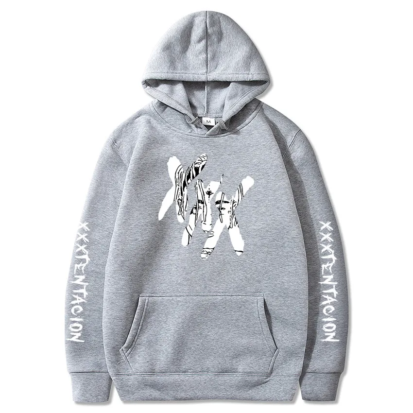 lightgrey116-121 XXXTentacion толстовки для мужчин/женщин Повседневный пуловер уличная Толстовка Sudadera Hombre Harajuku Мужской капюшон Crewneck 3XL - Цвет: lightgrey116-121