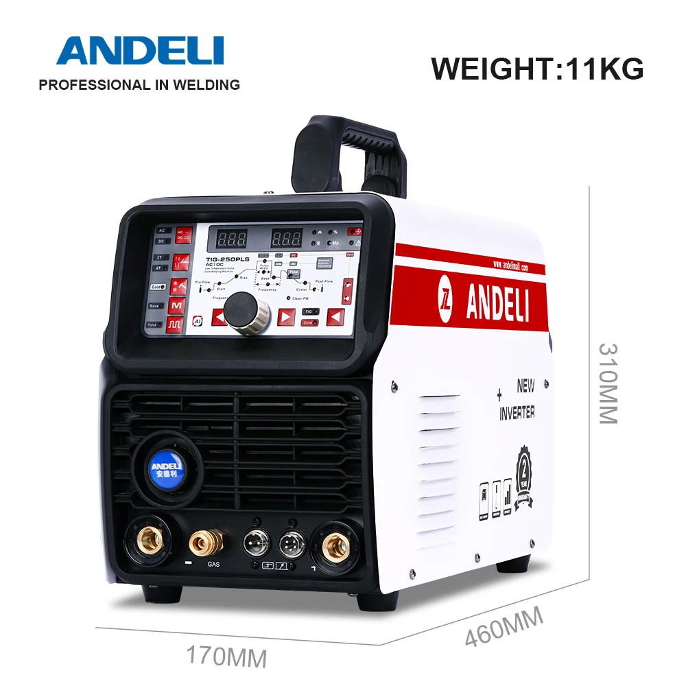 ANDELI TIG Welding Machine 110V/220V TIG-250PLS Welder HF Pulse Cold | Инструменты