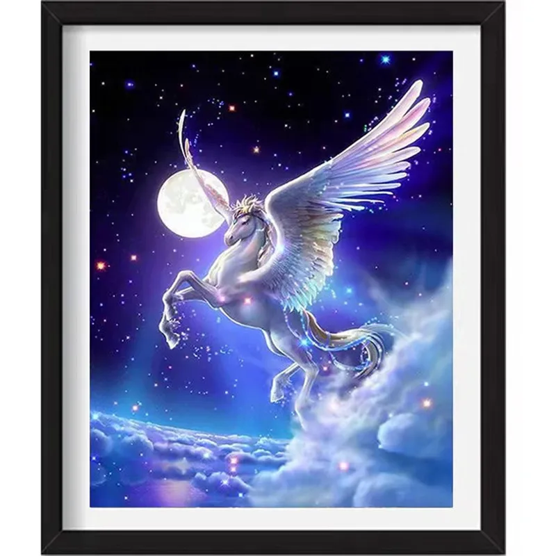 Алмазная 5D Вышивка сделай сам на весь дисплей алмазная живопись единорог радуга