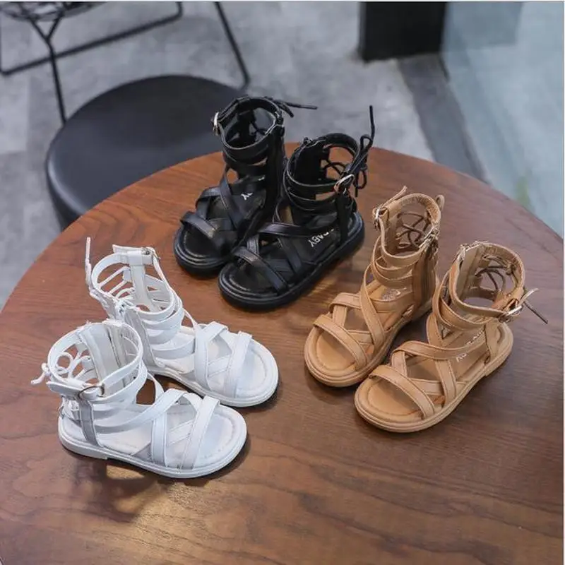 

Hot sell summer fashion Roman boots High-top girls sandals kids gladiator sandals toddler child sandals girls high quality shoes