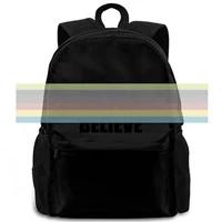 i want to believe black satellite white print brand style women men backpack laptop travel school adult student