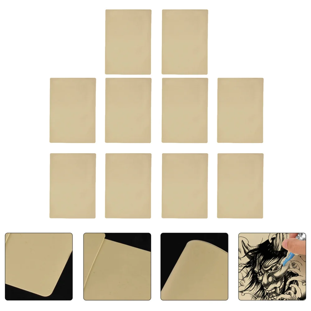 

10pcs Tattoos Practice Fake Skin Sheets Double Side Blank Practice for Beginners