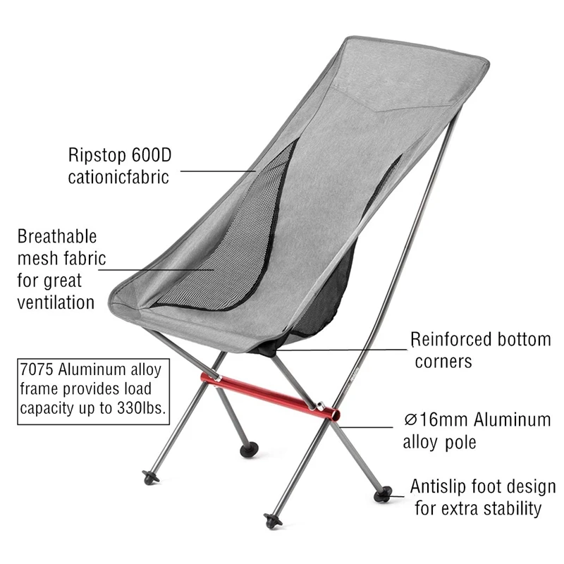 en Ucuz Kamp Sandalyesi S Hafif Yüksek Geri Ultralight Katlanır Kamp Sandalyesi Kamp Sandalyesi Yürüyüş Balıkçılık Piknik Açık Seyahat