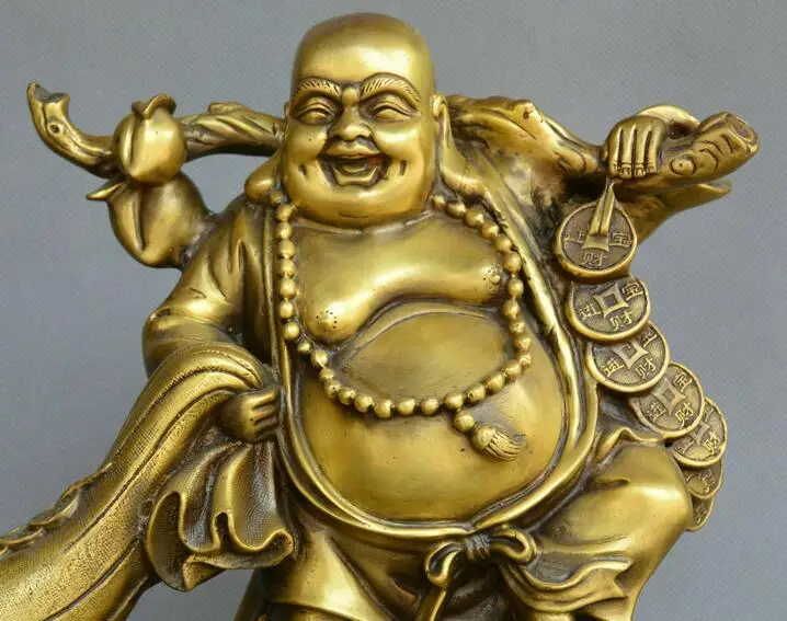 

10"old Chinese silver 12 Zodiac animal Feng shui auspicious wealth Dragon statue