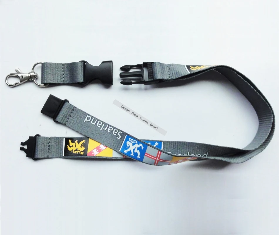Популярный Логотип под заказ Lanyards Шелковый трафарет с логотипом флагом