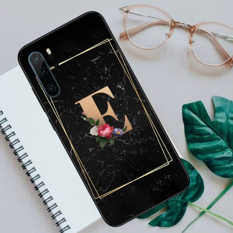 

Fashion Tides 26 Letter A-Z Phone Case For Huawei P40 P20 P30 lite Pro P Smart 2019 Mate 40 20 10 Lite Pro Nova 5t