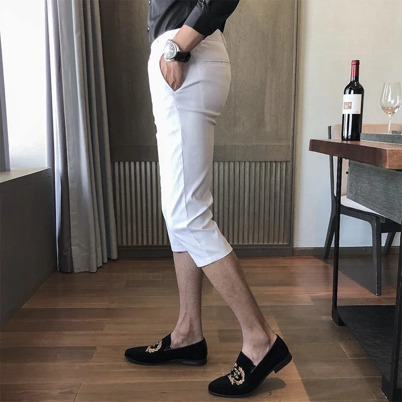 

New summer casual Capris men's Korean versatile Capris men's slim legged pants trend pantalon homme office trousers men