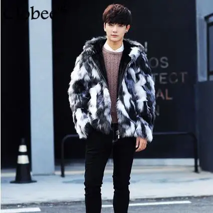 2019 зимняя мужская теплая куртка из искусственного меха роскошное платье с