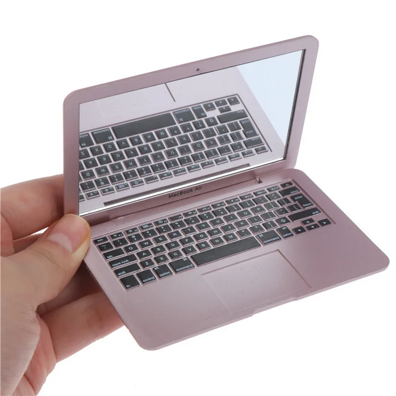 Mini Vanity Mirror Fashion Makeup Pocket Laptop Computer Glass Women Girls Creative Home Decoration 9.3*6.5*0.5cm | Красота и