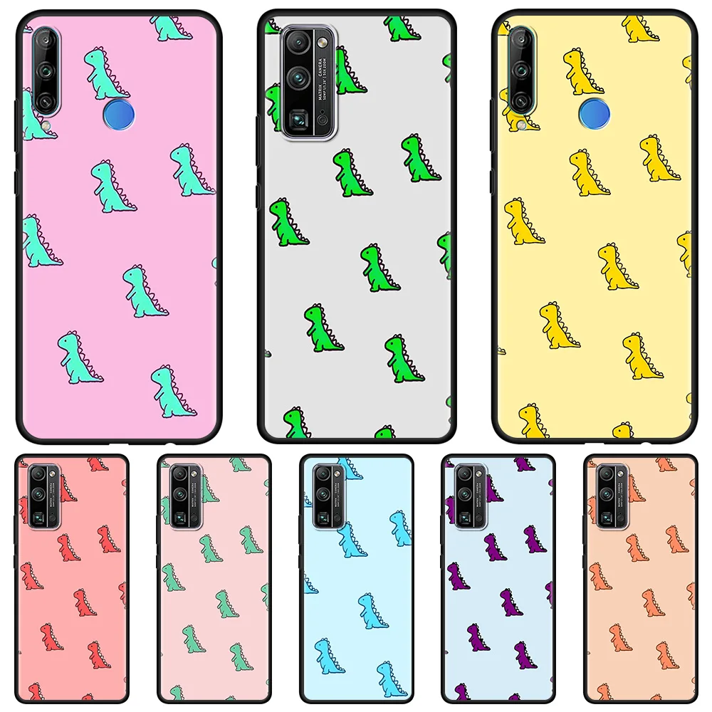 

Phone Case For Honor 8X 20 50 9X 30 Pro Lite 30i Play 9A 8S 20e 20S 9S 9C Black Silicone TPU Cover Funny Cow Print