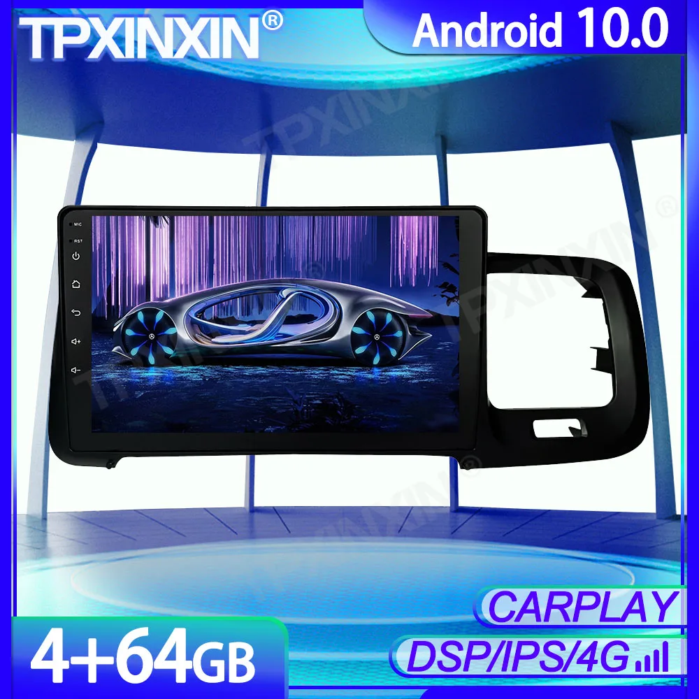 

Автомобильный мультимедийный плеер Carplay, на платформе Android 10, с GPS-навигацией, IPS, DSP, для Volvo S60 2011-2018