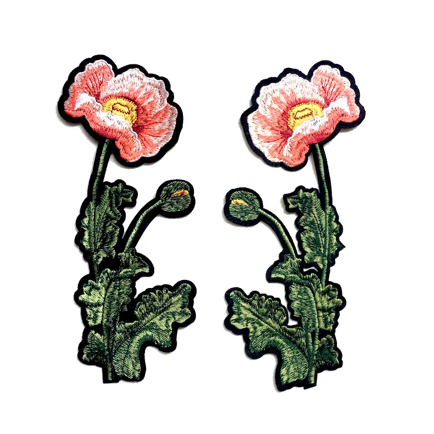 1 пара носков с цветочным узором Модная брендовая аппликация вышивка патчи