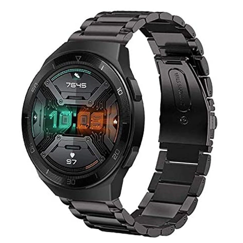 Ремешок из нержавеющей стали для Huawei Watch GT 2E браслет GT2/Samsung Galaxy 46 мм/Gear S3 мм 22