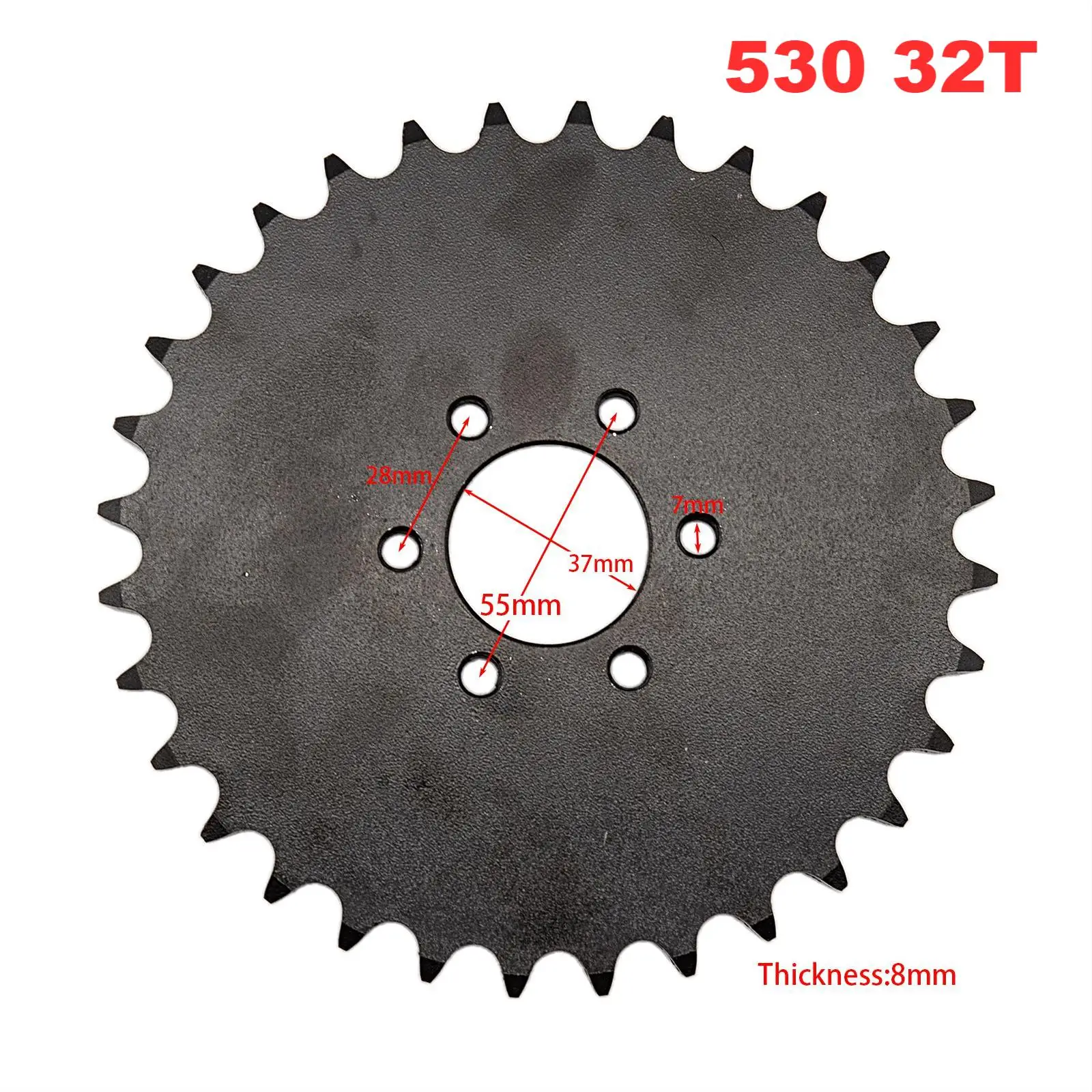 

Free shipping ATV 530 32T tooth 37mm Chain Sprocket Fit China 150CC 200CC 250CC Go Kart Buggy Quad Bike Scooter Motorcycle Parts