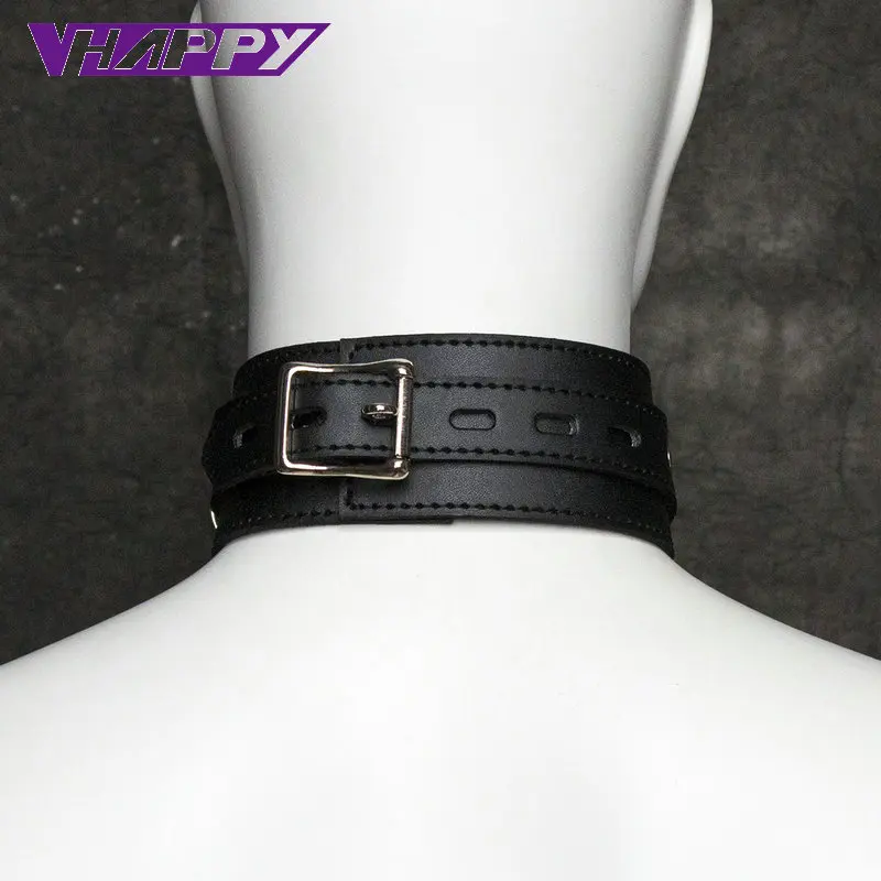 

Balck Leather Bdsm Fetish Bondage Sex Collar And Leash Adult Game Collars Sex Toys Slave Collar Erotic Neck Collar VP-CR003037A