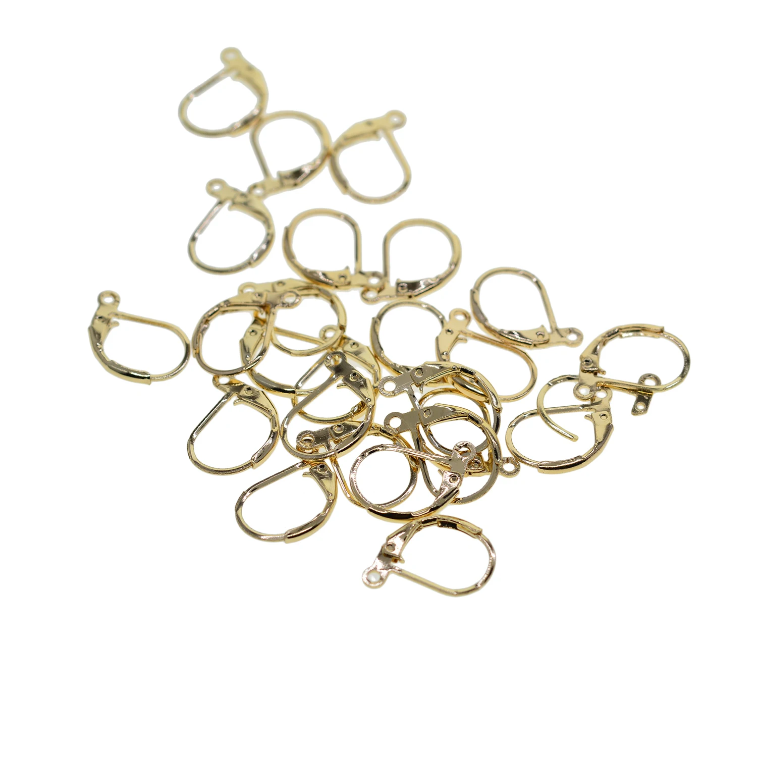 100 шт. французские серьги зажимы для ушей с крючком D овальная открывающаяся петля