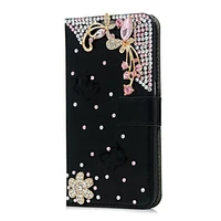 luxury for samsung galaxy s21 ultra s20plus note10plus a71 a51 case glitter bling diamond flip leather wallet funda bag cover
