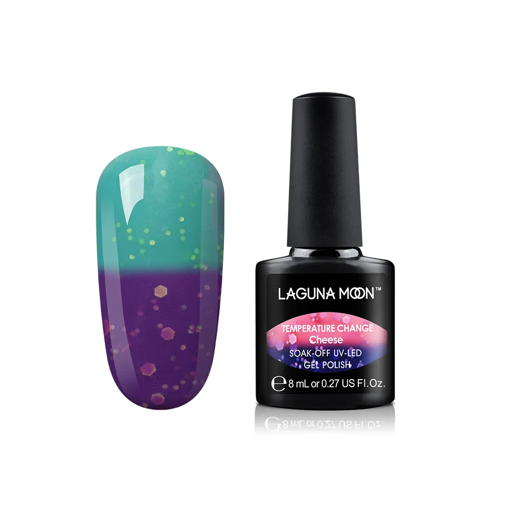 Lagunamoon 8ml Cheese Change Color UV Gel Nail Polish Temperature Change Color Soak Off Nail Art Varnish Gellak Hybrid Lacquer - Цвет: 28