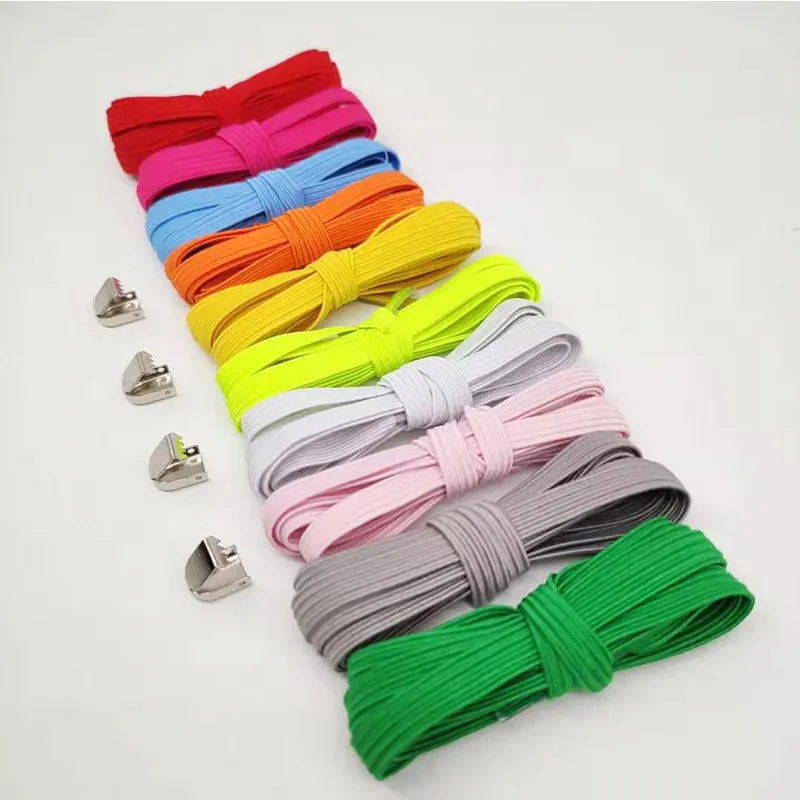 

2021 Elastic No Tie Shoelaces Shoe Laces For Kids and Adult Sneakers Shoelace Quick Lazy Metal Lock Laces Shoe Strings