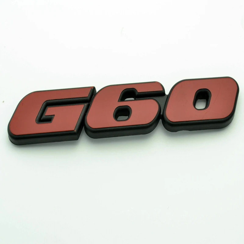 Gtinthebox 1 шт. 3D красный G60 сзади авто значок эмблема АБС для VW Golf POLO Corrado CADDY MK2