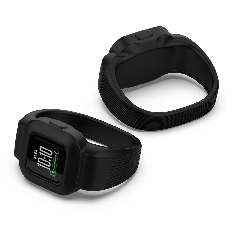 Для Garmin Vivofit JR 3 GarminFit JR3 сменный без пряжки ремешок мягкий силиконовый Твердый
