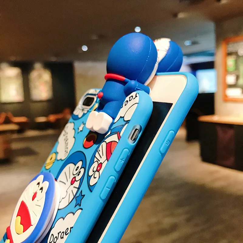 Чехол для телефона с Аниме Doraemon Huawei Enjoy 7P 8P 9P 10P Honor 7A 7C 8A 8X 9A 9X 20 20S 3D мультяшная кукла