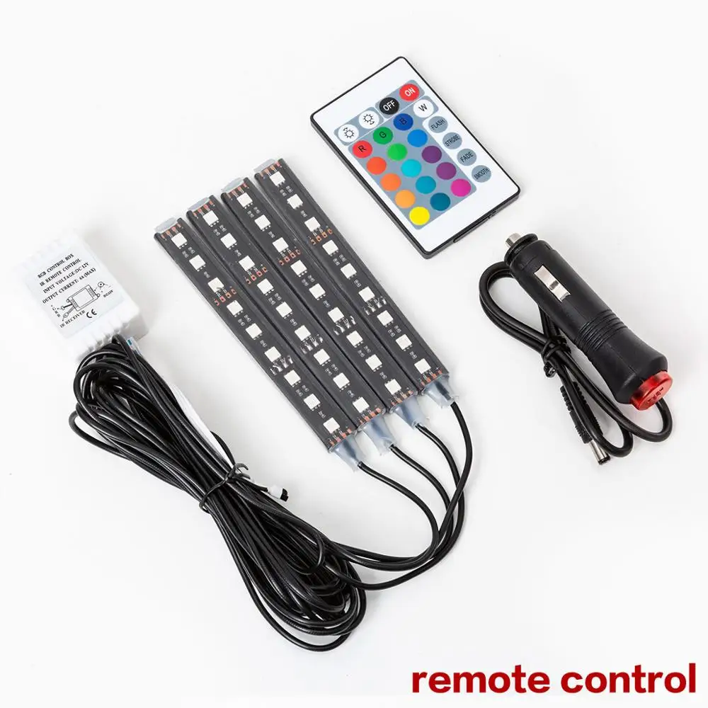 Автомобильный RGB светодиодный ленточный светильник s цвета автомобильный