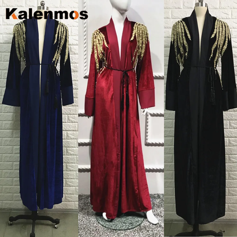 Мусульманское кимоно Abaya женское хиджаб платье Высокое качество длинный халат на