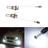 2pcs car front fog light h1h3 5050 9smd vehicle high brightness day running h3 light bulb plug and play car replacement