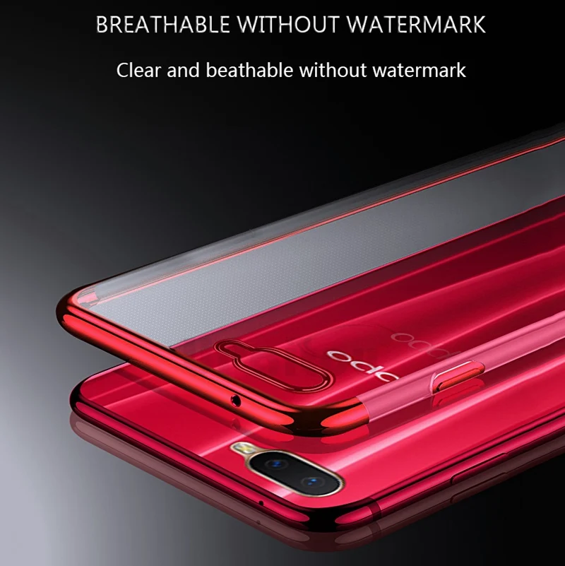 UPaitou Luxury Plating Case for OPPO Reno 5G RX17 R17 Neo Pro R15 R15X TPU Soft Silicone Clear Transparent Back Cover |