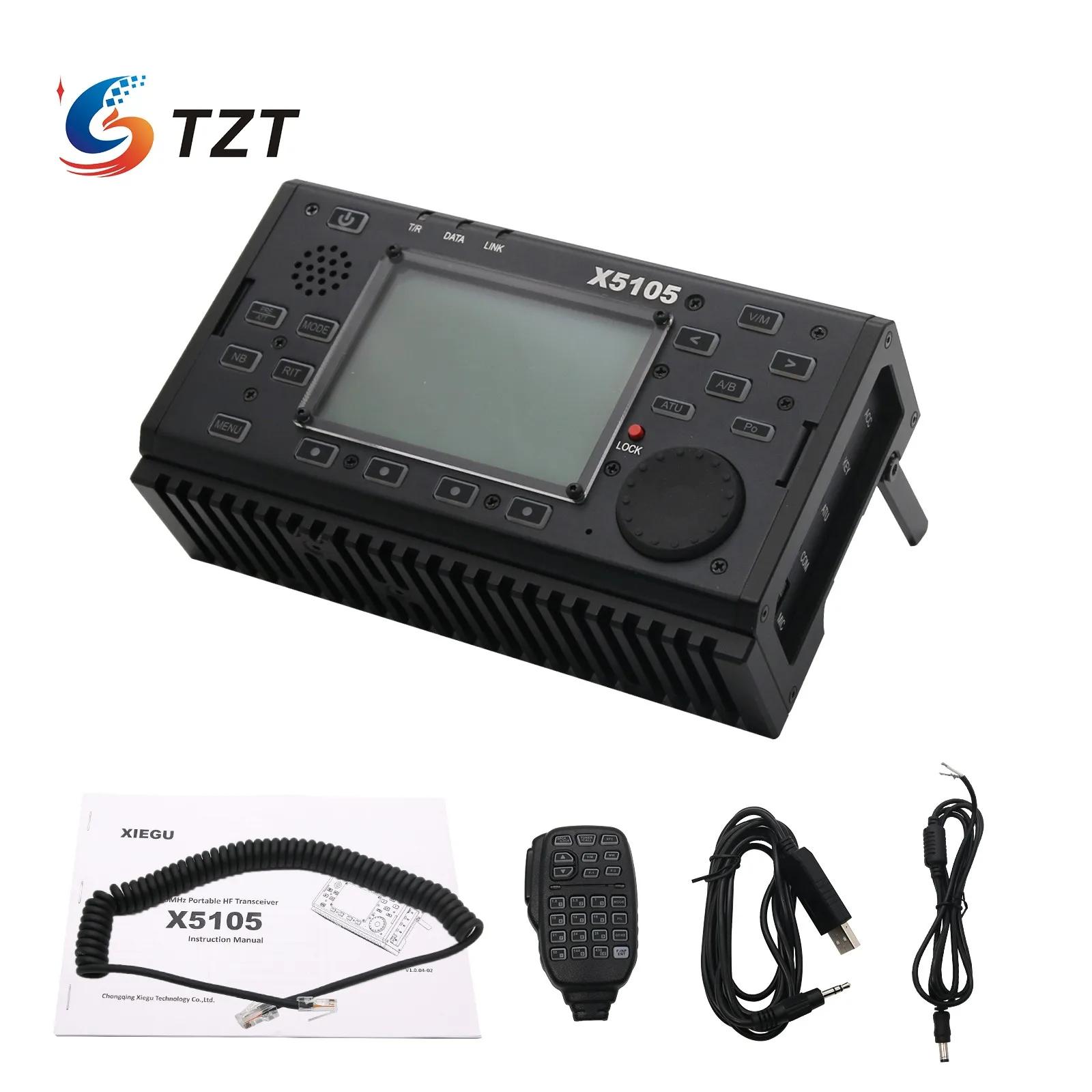 

TZT Xiegu X5105 Shortwave Radio Transceiver HF with IF Output All Bands Covering SSB CW AM FM RTTY PSK XIEGU X5105