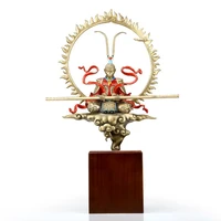 wholesale brass ornaments chinese sunwukong monkey fengshui sculptures offic decoration